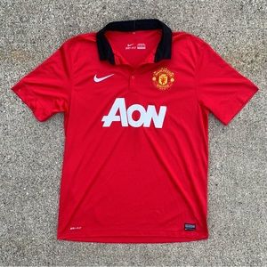 Nike Air Manchester United MLS Soccer Men’s Red AON Jersey